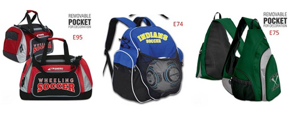 Order your soccer equipment bag & practice tshirts